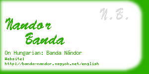 nandor banda business card